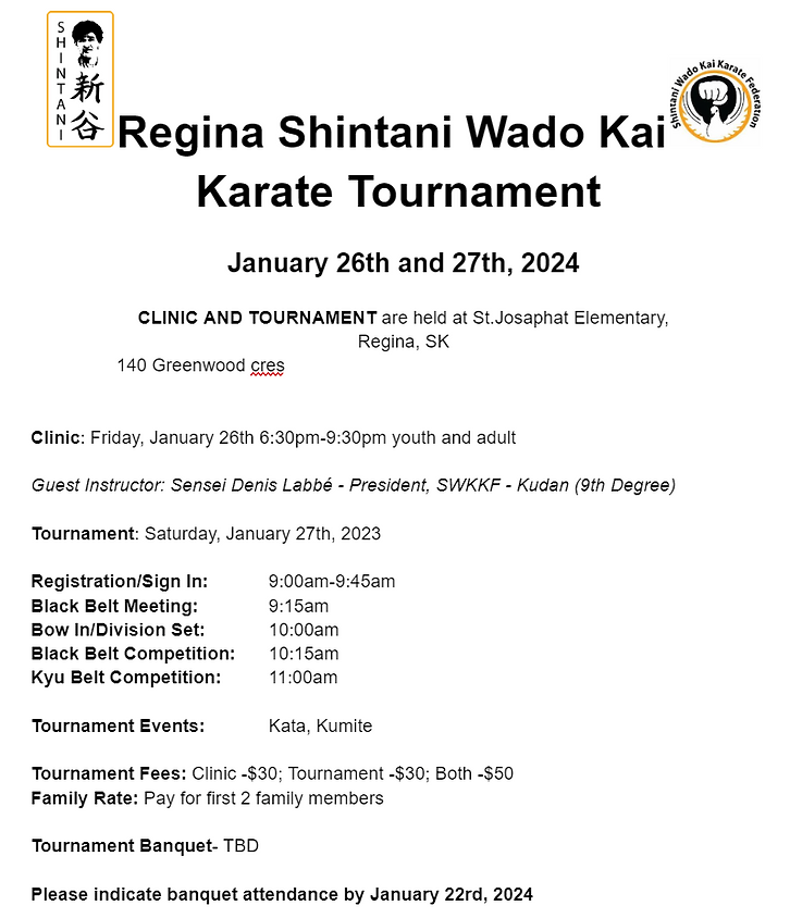Regina Tournament Info